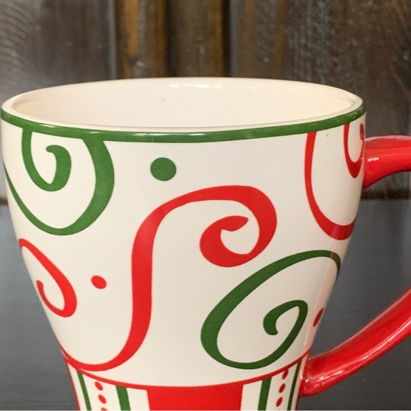 Pier 1 Imports Christmas Stripes Ironstone Mug - Picture 3 of 9